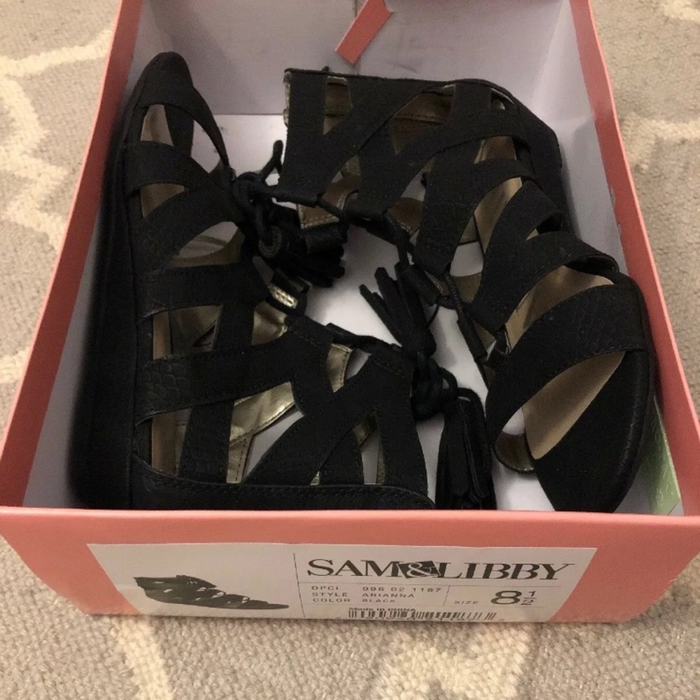 Sam & Libby Gladiator Arianna Tassel Sandal Black8